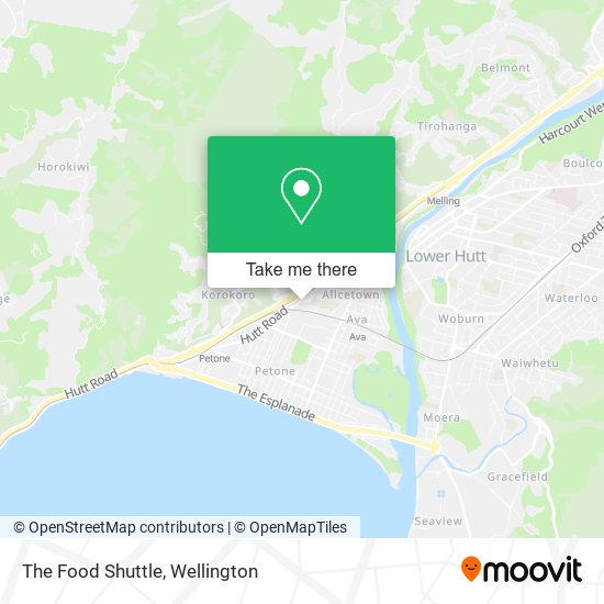 The Food Shuttle map