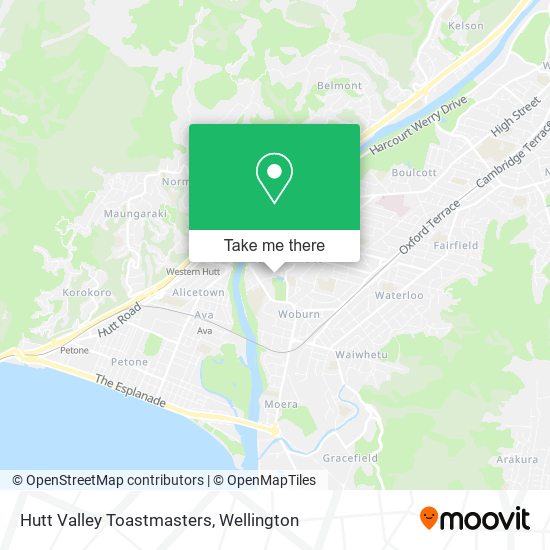 Hutt Valley Toastmasters map