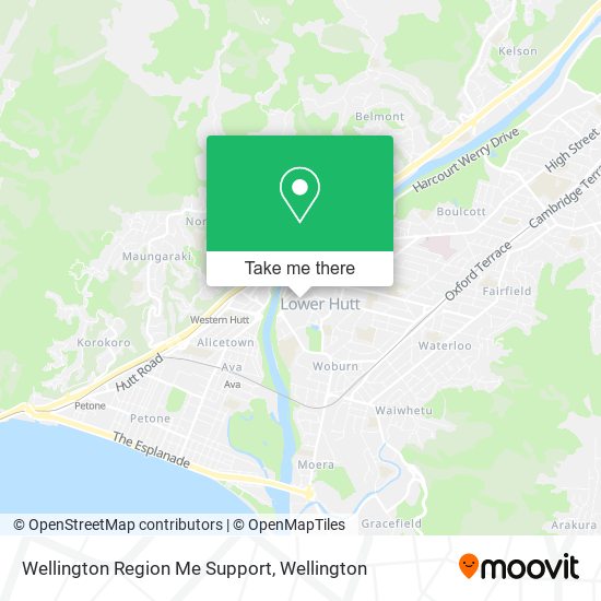 Wellington Region Me Support map