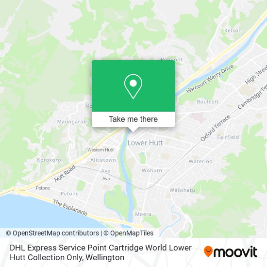 DHL Express Service Point Cartridge World Lower Hutt Collection Only map