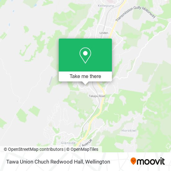 Tawa Union Chuch Redwood Hall map