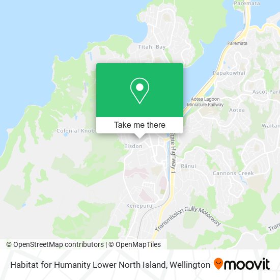 Habitat for Humanity Lower North Island map