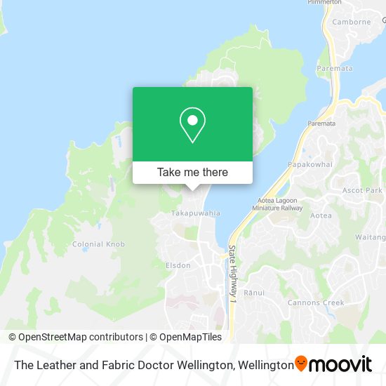 The Leather and Fabric Doctor Wellington map