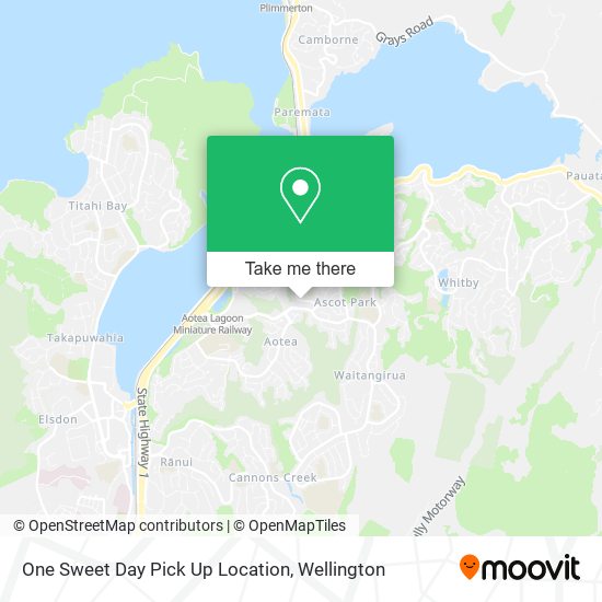 One Sweet Day Pick Up Location map