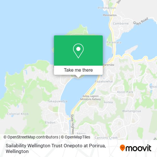 Sailability Wellington Trust Onepoto at Porirua map