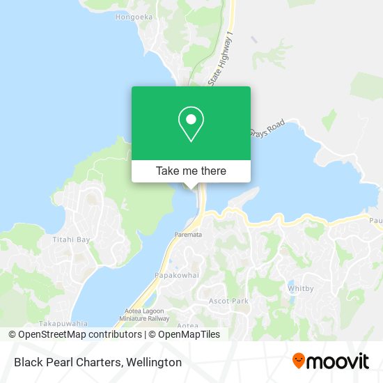 Black Pearl Charters map