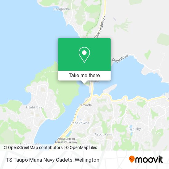 TS Taupo Mana Navy Cadets map
