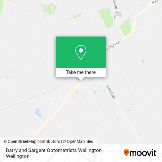 Barry and Sargent Optometrists Wellington map