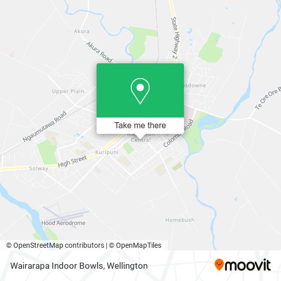 Wairarapa Indoor Bowls map
