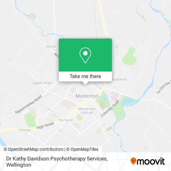 Dr Kathy Davidson Psychotherapy Services map