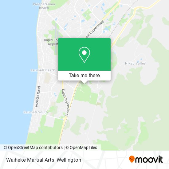 Waiheke Martial Arts map