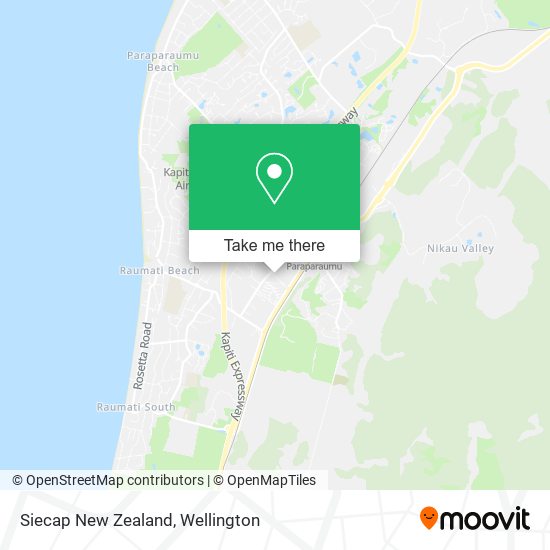 Siecap New Zealand map