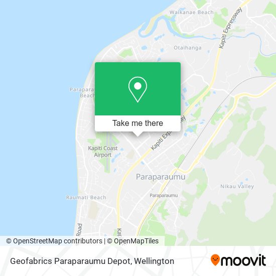 Geofabrics Paraparaumu Depot map