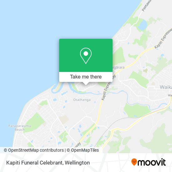 Kapiti Funeral Celebrant map