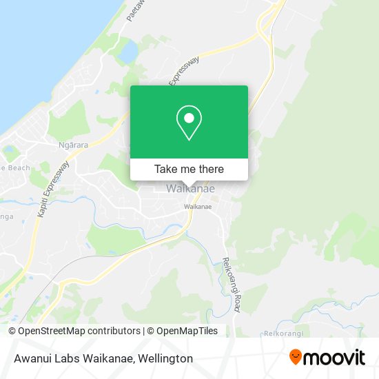 Awanui Labs Waikanae map