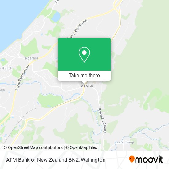 ATM Bank of New Zealand BNZ map