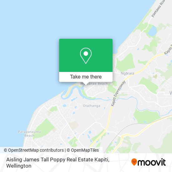 Aisling James Tall Poppy Real Estate Kapiti map
