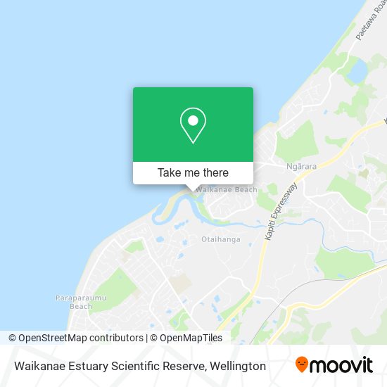 Waikanae Estuary Scientific Reserve map