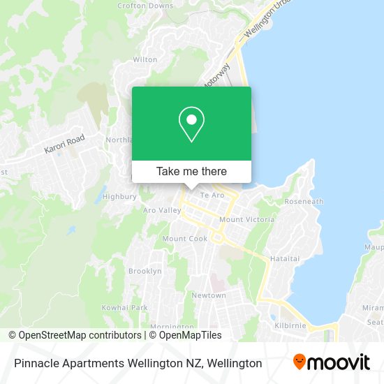 Pinnacle Apartments Wellington NZ map