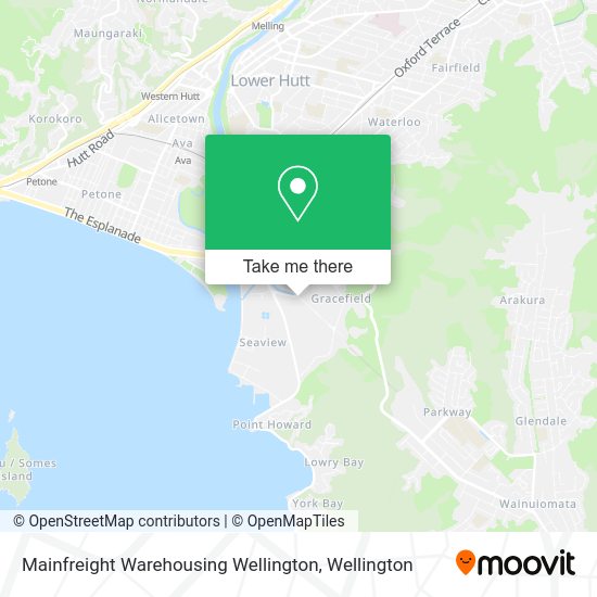 Mainfreight Warehousing Wellington map
