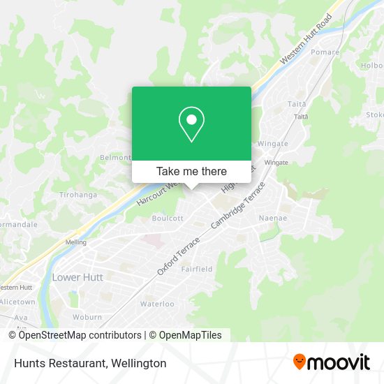 Hunts Restaurant map