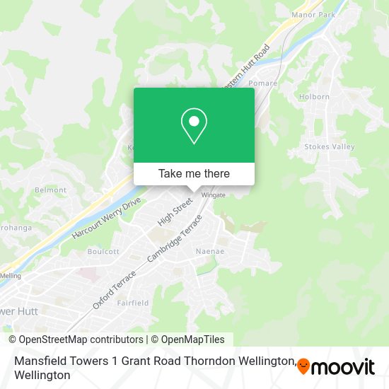Mansfield Towers 1 Grant Road Thorndon Wellington map