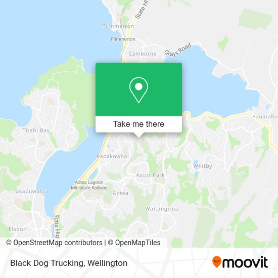 Black Dog Trucking map