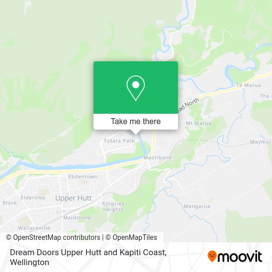 Dream Doors Upper Hutt and Kapiti Coast map