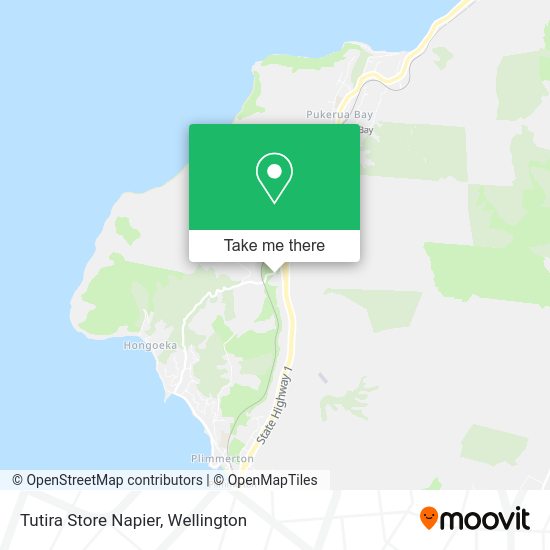 Tutira Store Napier map