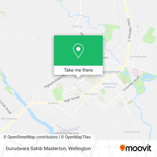 Gurudwara Sahib Masterton map