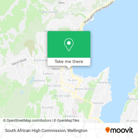 South African High Commission map