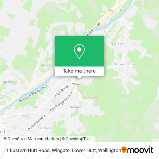 1 Eastern Hutt Road, Wingate, Lower Hutt map