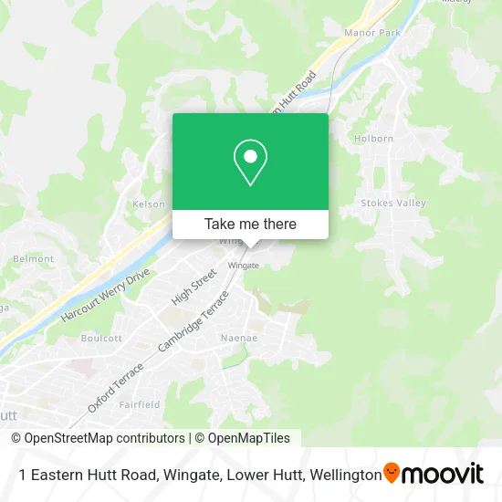 1 Eastern Hutt Road, Wingate, Lower Hutt map