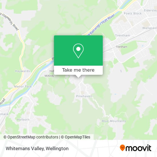 Whitemans Valley map