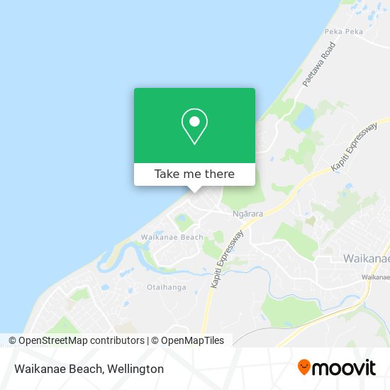 Waikanae Beach map