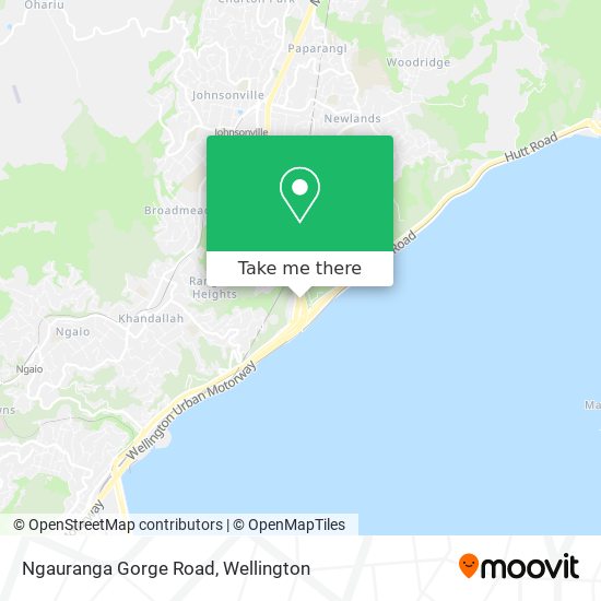 Ngauranga Gorge Road map