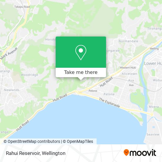 Rahui Reservoir map
