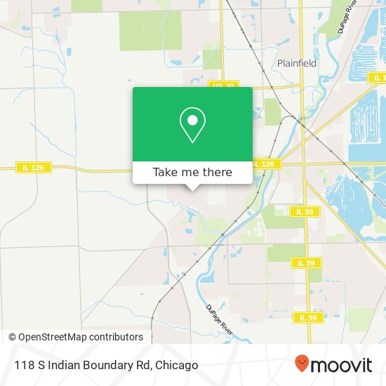 118 S Indian Boundary Rd map