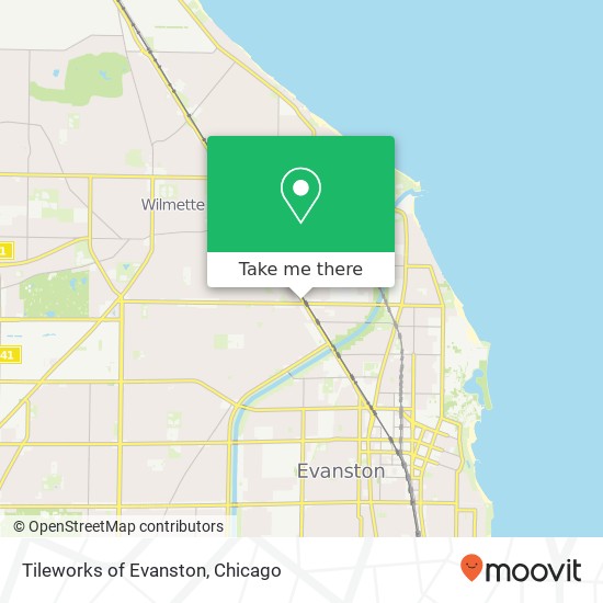 Mapa de Tileworks of Evanston