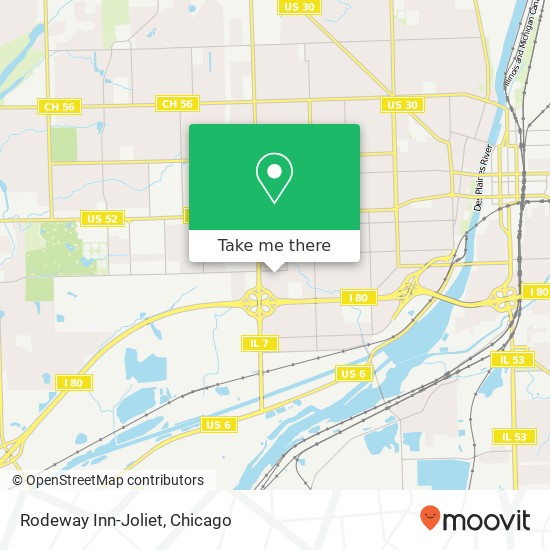 Mapa de Rodeway Inn-Joliet