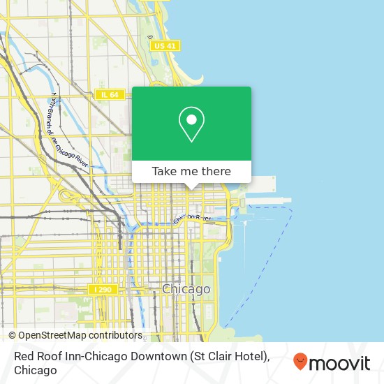 Red Roof Inn-Chicago Downtown (St Clair Hotel) map