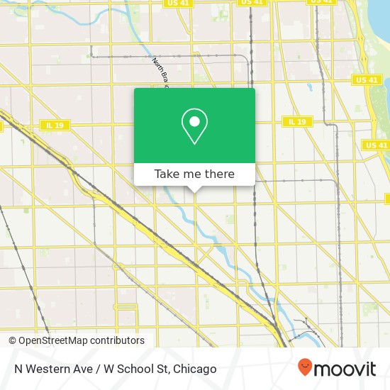 Mapa de N Western Ave / W School St