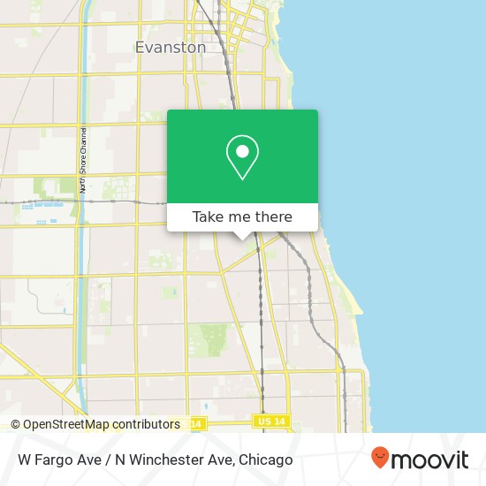 W Fargo Ave / N Winchester Ave map