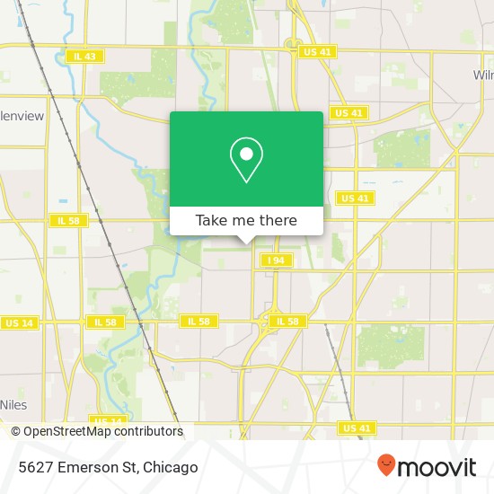 5627 Emerson St map