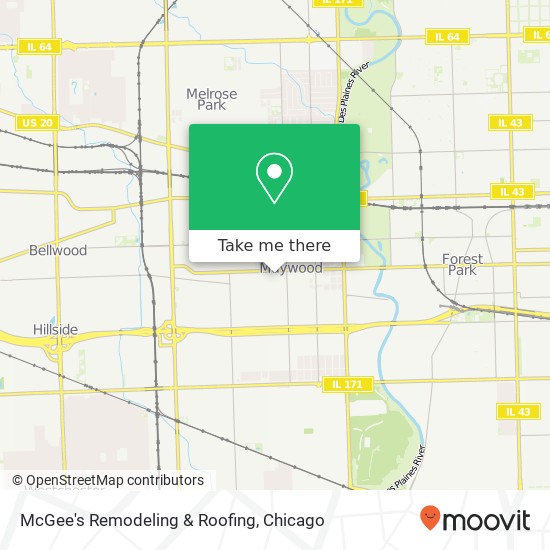 McGee's Remodeling & Roofing map