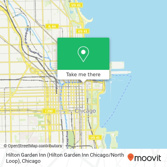 Mapa de Hilton Garden Inn (Hilton Garden Inn Chicago / North Loop)