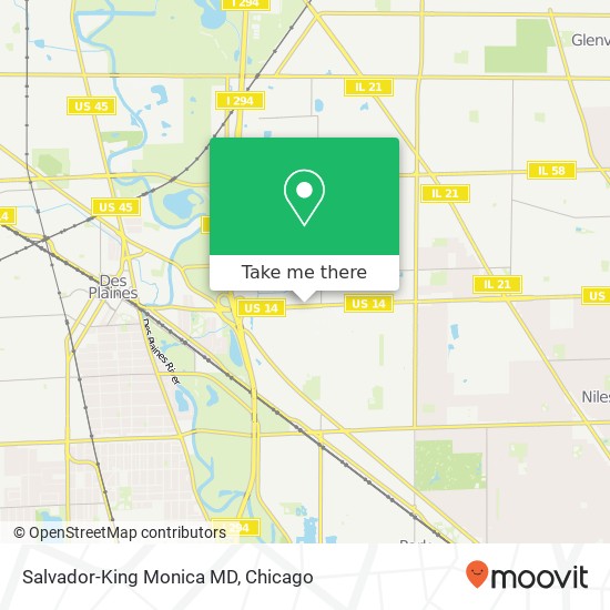 Salvador-King Monica MD map