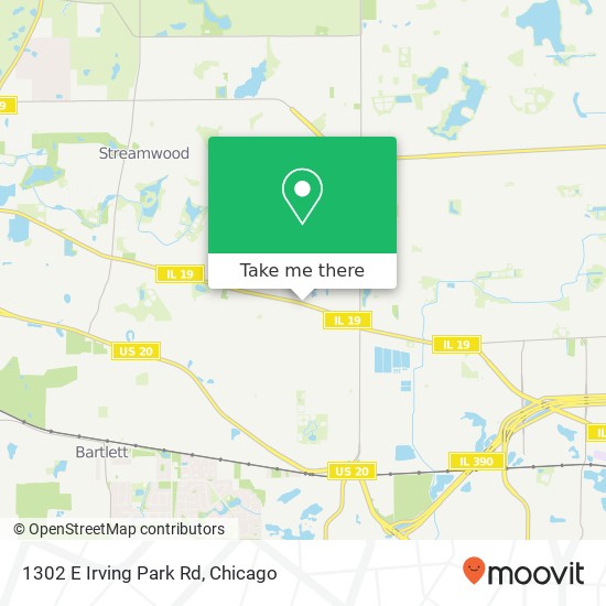 1302 E Irving Park Rd map