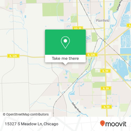 15327 S Meadow Ln map