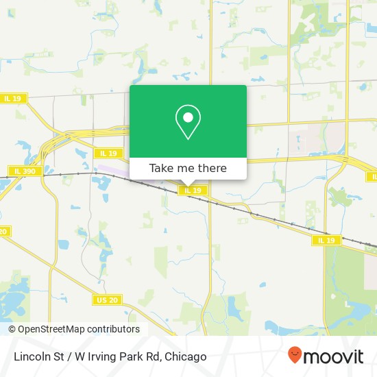 Mapa de Lincoln St / W Irving Park Rd
